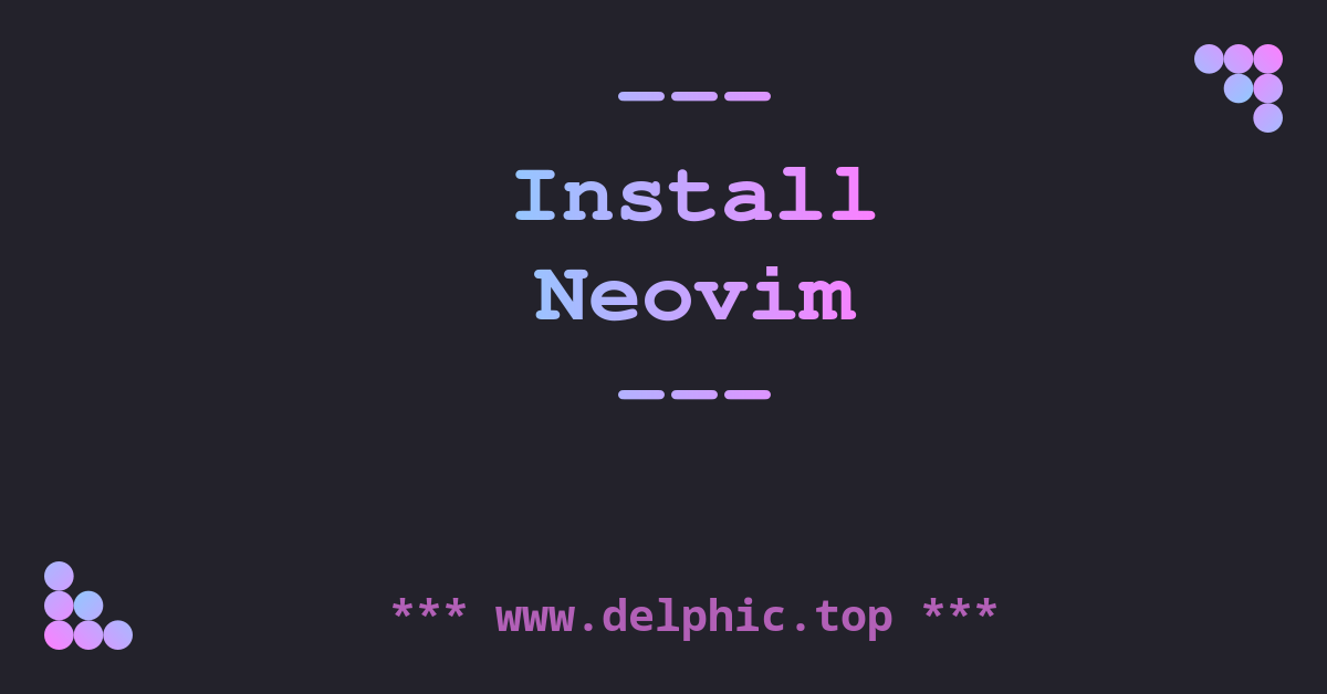 Install neovim